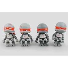 Gris Personalizada adolescente figura de acción mutante PVC Ninja tortugas juguete